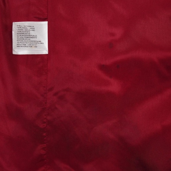 VTG‎ Talbots Wool Toggle Duffel Coat Womens 6 Red Petite Removable Hood Gorpcore - Picture 11 of 16